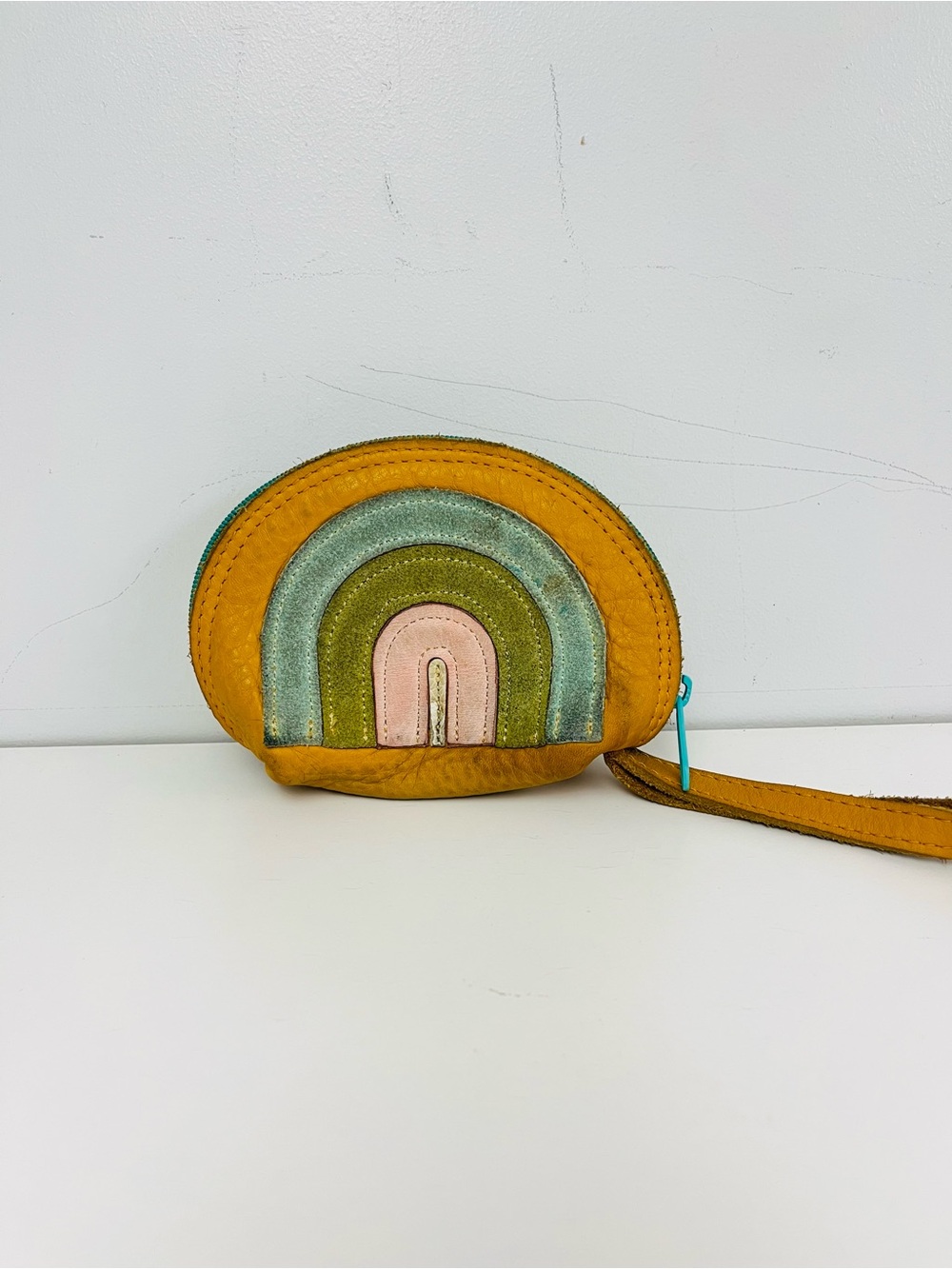 Leather Rainbow Coin Purse/ Wristlet by VICKI JEAN